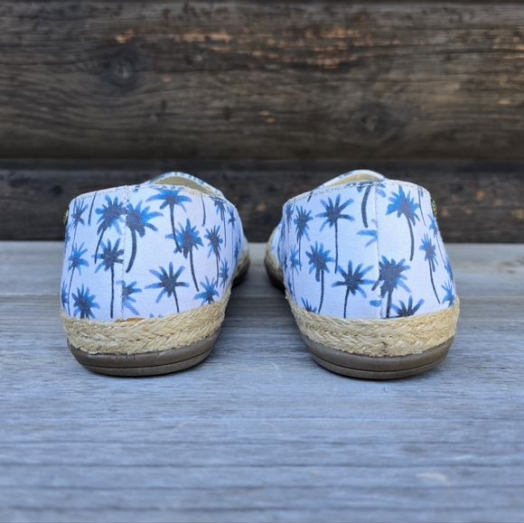 Bass Jenny Coastal Preppy Palm Tree Espadrille Comfort Flats 8M - Picture 7 of 11
